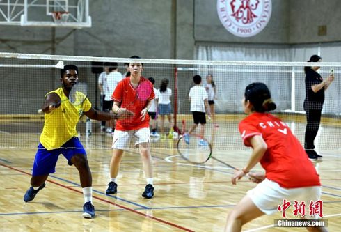 中巴學生歡聚巴西圣保羅以球會友